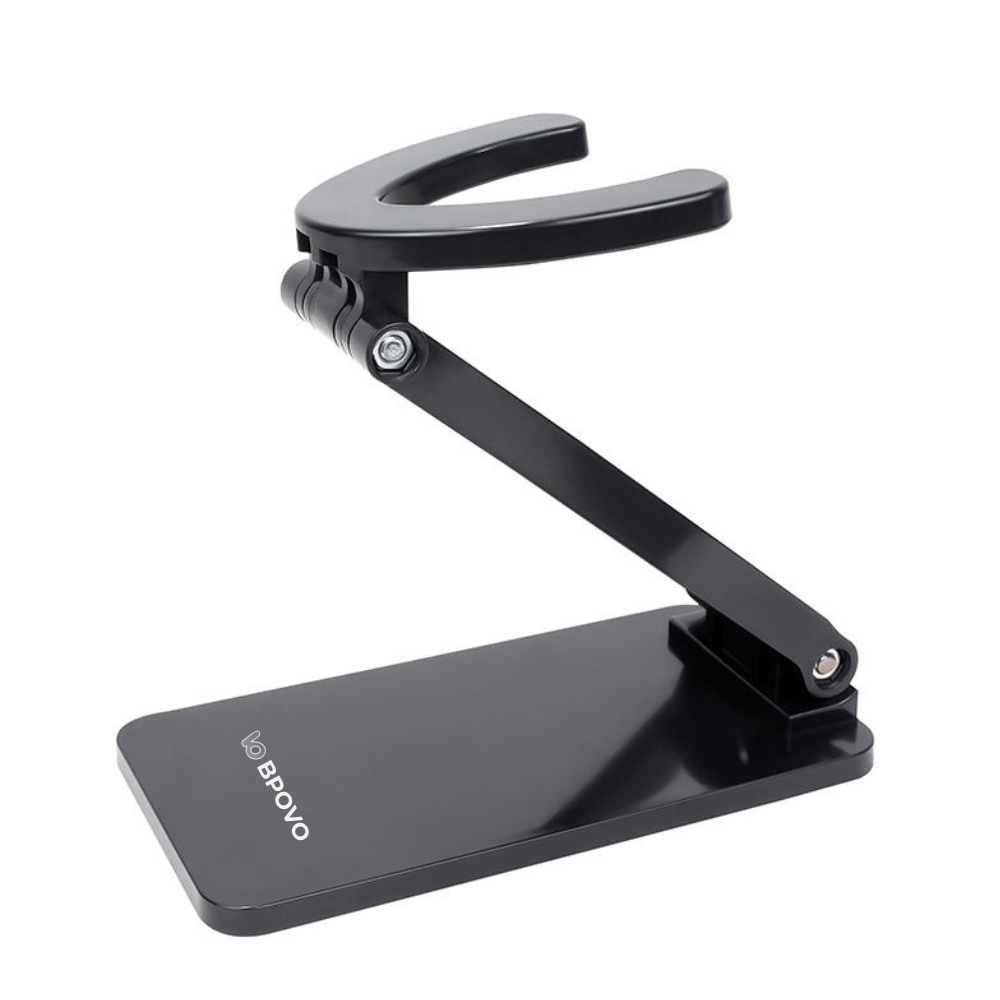 QR code scanner with foldable stand