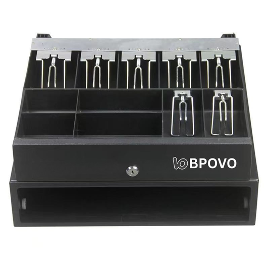 BPOVO 410B/7B4C Black POS Cash Drawer – High Quality