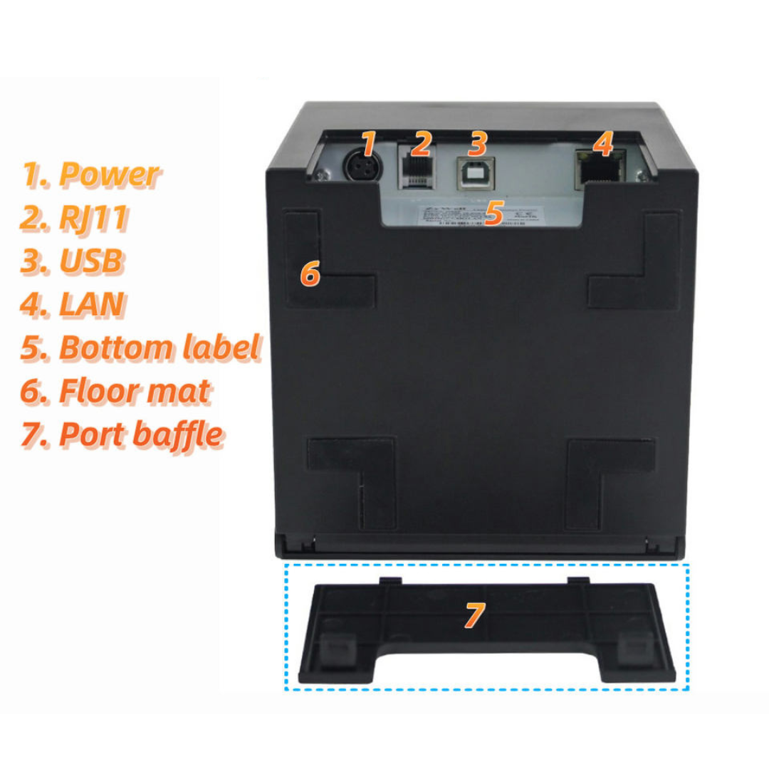 BPOVO H861 Front Output 80mm Thermal Receipt Printer