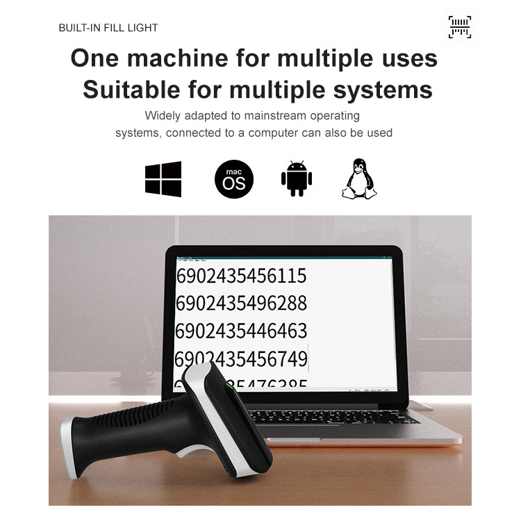 W10 2D wired barcode scanning gun(50W globally)